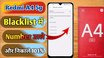 redmi a4 5g blacklist setting, redmi a4 5g me blacklist se number ko kaise nikalte hai