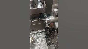 pipe connector threading on manual lathe