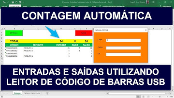 Controle de Estoque Excel com Leitor de Códigos de Barras USB - Contagem Automática