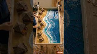 This Isn’t a Beach… It’s a Table 🤯 #shorts #epoxy #interiordesign
