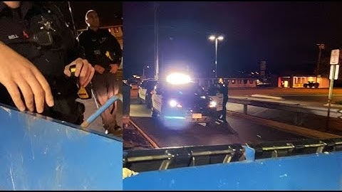 COPS SHOWED UP!! CAUGHT BY POLICE DUMPSTER DIVING!!