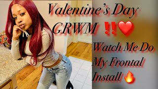 VALENTINE’S DAY GRWM !!! || Watch Me Install A 99j Frontal 😍😍 ft. BGMGIRL HAIR