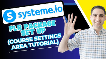 Systeme.io PLR package set up (course settings area tutorial)