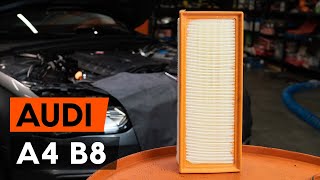 Wie AUDI A4 (8K2, B8) Motorluftfilter tauschen - Video-Anweisung