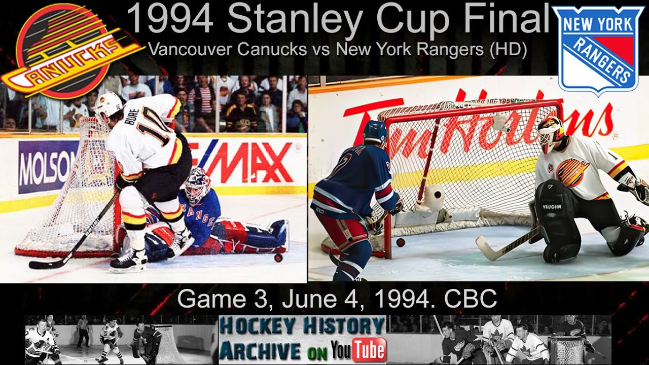 1994R4G3 Vancouver Canucks vs New York Rangers (HD HQ CBC). Game 3, 1994 Stanley Cup Final.