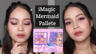 Soft Glitter Lilac Glam make up | iMagic Mermaid Pallete screenshot 4