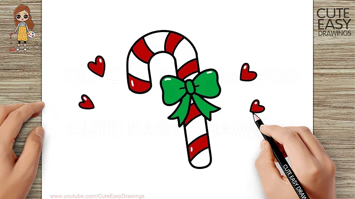 How to Draw a Candy Cane | Christmas Drawing Easy