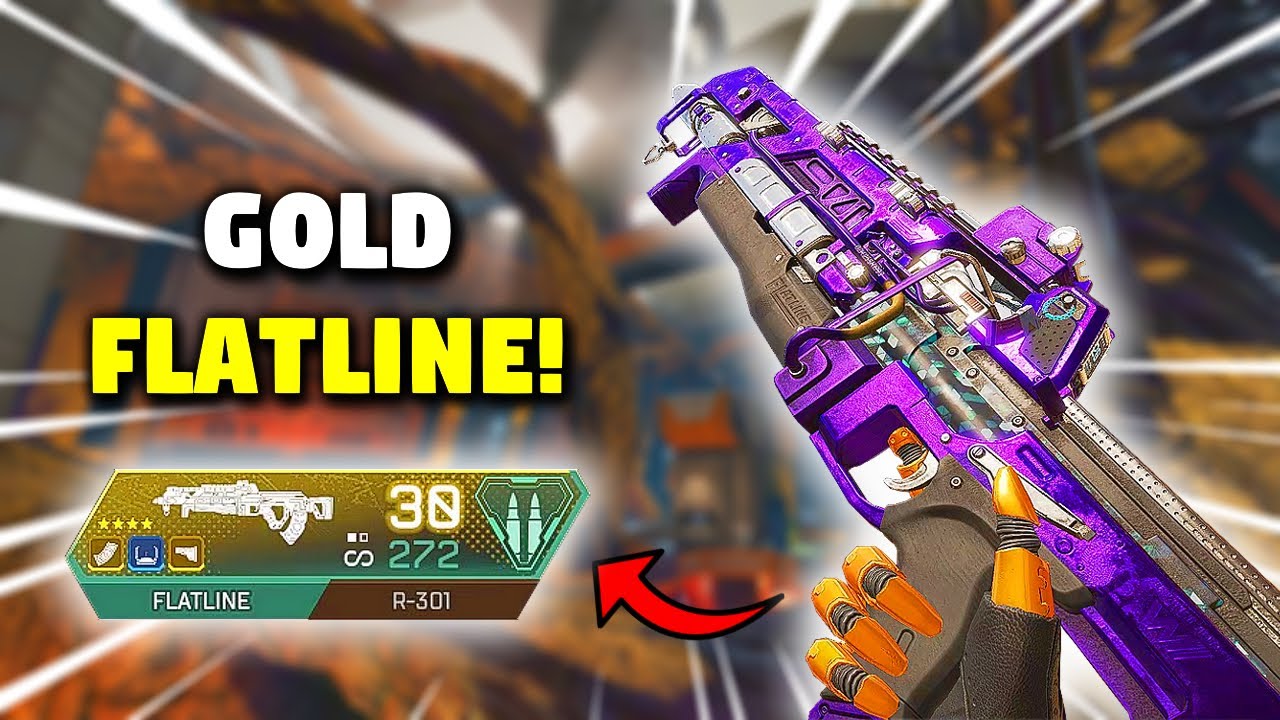 GOT THE GOLD FLATLINE AND IT IS OP? FLATLINE BEST GUN In Apex Legends!