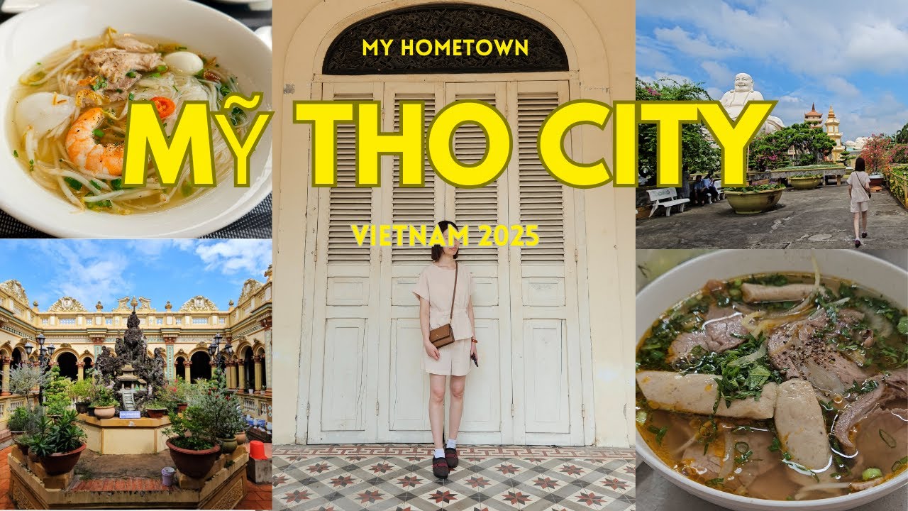 My Tho City Tien Giang 2025| Dạo Quanh Thành Phố MỸ THO| Đô Thị Đầu Tiên Ở Miền Nam| CHÙA VĨNH TRÀNG
