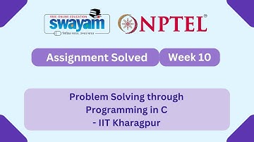 Problem Solving Through Programming In C Week 10 || NPTEL ANSWERS 2025 #nptel #nptel2025 #myswayam