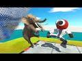 Super Kick From Red to the Sharp Spikes - Animal Revolt Battle Simulator