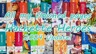 Progress in my French Coloring Books | Hachette Heroes | Finished Pages | 2024