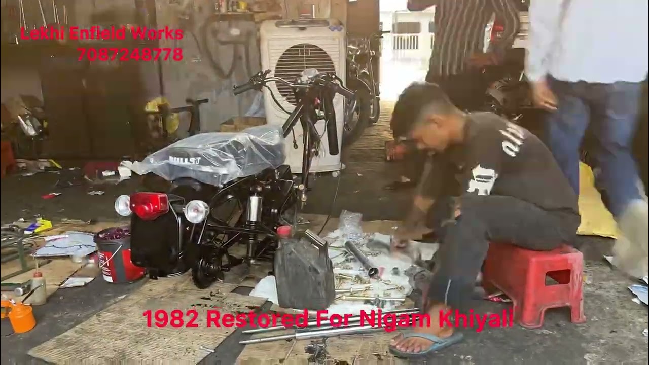 Lekhi enfield works , bullet restoration workshop