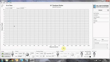 Using the chart recorder function in the XY plotter software
