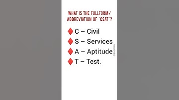 Fullform of CSAT in APSC /UPSC | CSAT Fullform #fullform #shorts