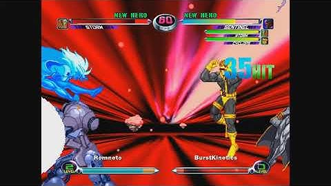 MvC2: Khaos - Sentinel GB to Fast Fly to Full Team Matrix DHC kill combo