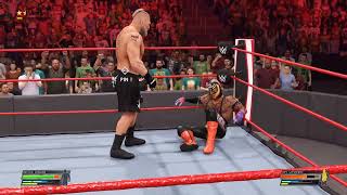 WWE 2K22 Rey Mysterio vs Brock Lesnar RAW 4K