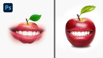 Create Smile In To Fruit Apple | Photoshop Tutorial