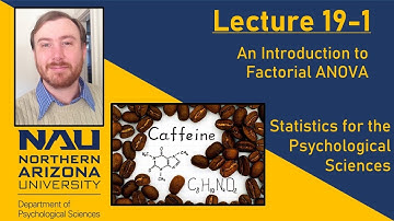 Lecture 19-1:  Introduction to Factorial ANOVA