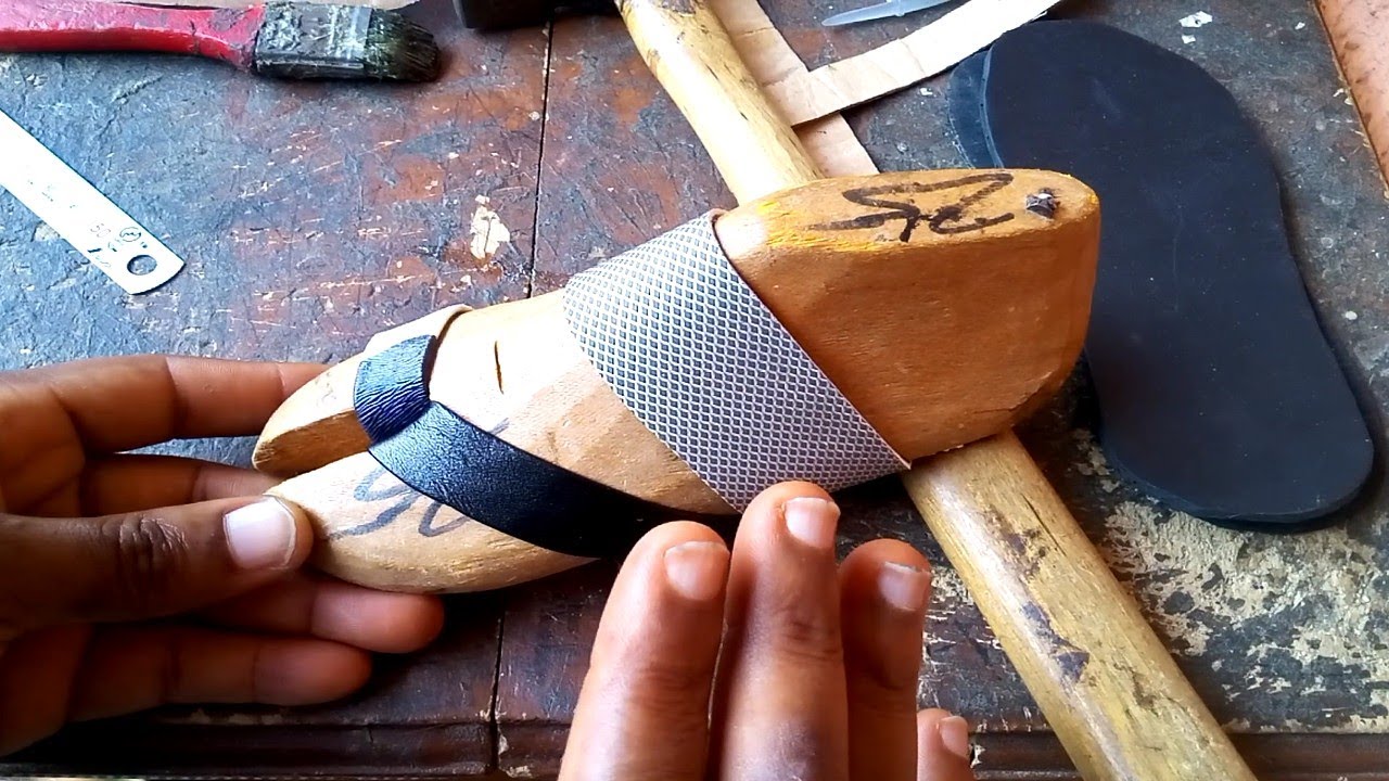 Simple Shoemaking How to cut sandal upper patterns YouTube