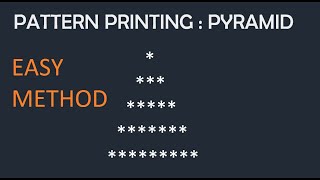 Pyramid of stars using c++/cpp,easy understandable way to print the pattern of star.