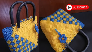 Multiple squares patterned - Macrame Handbag