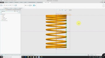 VARIABLE SPRING CREATED USING HELICAL SWEEP TOOL IN CREO 5.0
