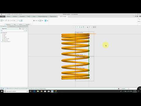 VARIABLE SPRING CREATED USING HELICAL SWEEP TOOL IN CREO 5.0
