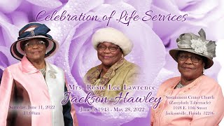 Celebration of Life Services for Mother Rosie Lee Jackson-Hawley