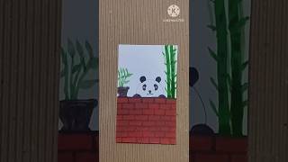 🐼Panda drawing easy for beginners || #shorts #youtubeshorts #panda #watercolor #drawing #nancyarts