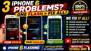 IPhone 6 Problems | Disabled, Unavailable & Passcode 🔥 One Flash = Fix All (2026)