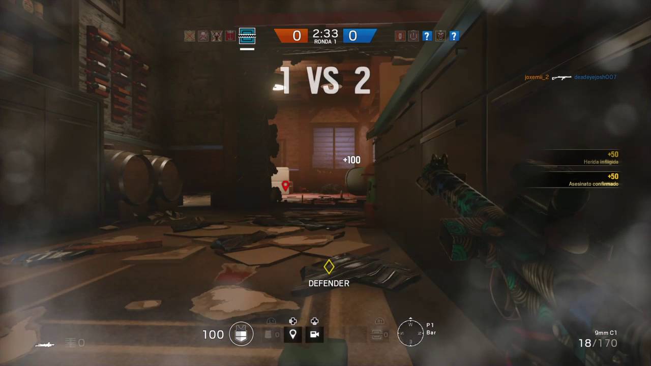Tom Clancy's Rainbow Six® Siege 1VS4 - YouTube