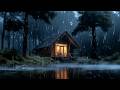 Almost Asleep 🌧️ Soft Rain & Gentle Piano in a Dark Room