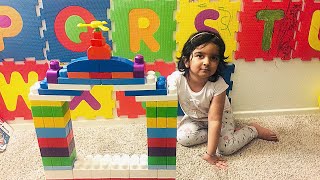 Mega Blocks Castle Making I Fun Activity for Toddlers I Rhymes with Ria