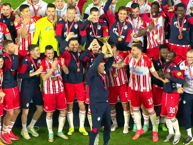 ZVEZDA 28. PUT OSVAJAČ KUPA: Vladan Milojević podigao trofej / 21.05.2024.