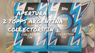 OPENING 2 BOXES OF TOPPS COLLECTOR TIN ARGENTINA NATIONAL TEAM