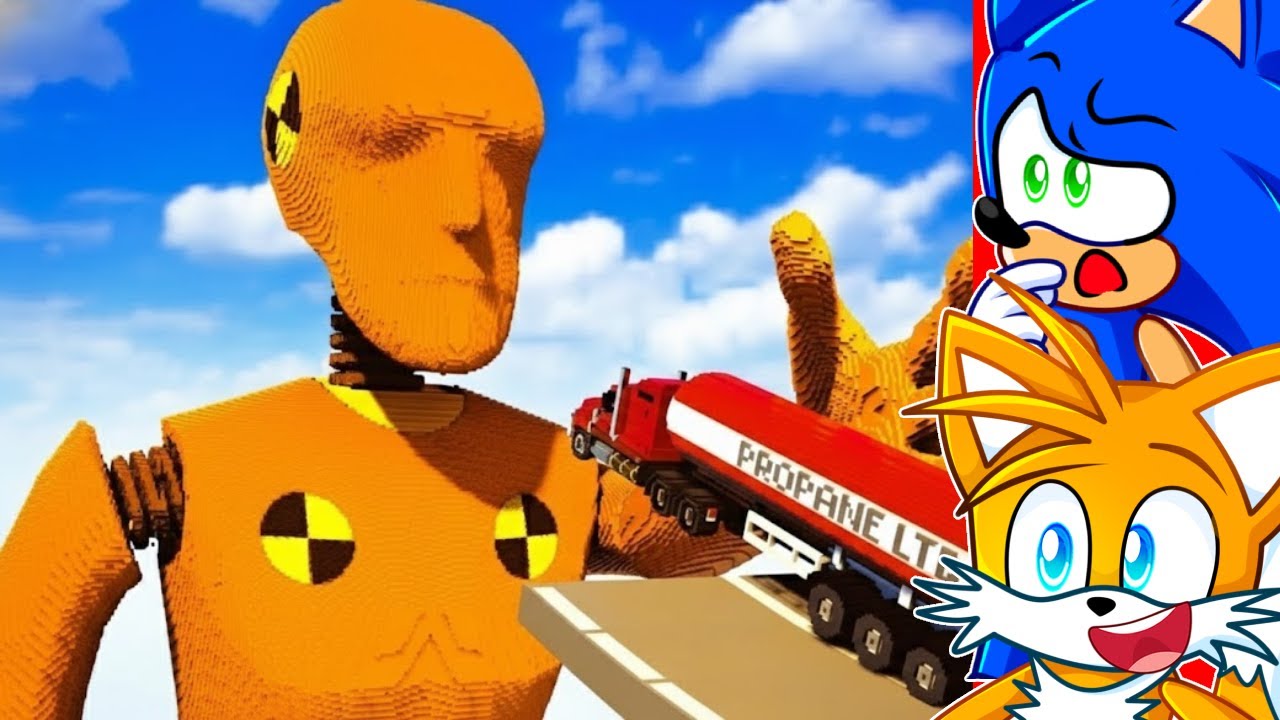 CARS vs CRASH DUMMY in Teardown!