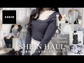 SHEIN購入品┊︎155cm骨ストのおすすめ大人可愛い冬服❄️モノトーン＆水色🩵失敗ｱﾘ？