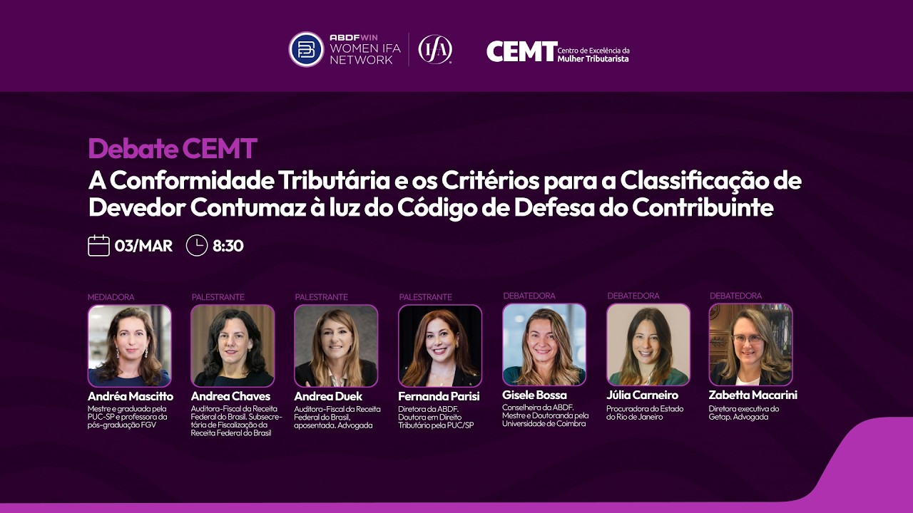 Debate de CEMT - A Conformidade Tributária e os Critérios para a Classificação de Devedor Contumaz