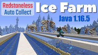 Auto Collect Ice Farm [Redstoneless] minecraft Java 1.17/1.16.5 @mazecraft9785