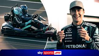 George Russell and Crofty go Silverstone Karting in a two-seater! 😲