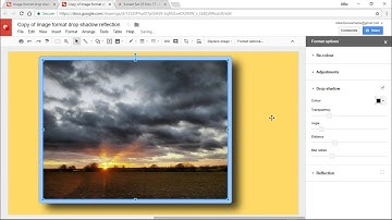 Google Drawings simple image white border with drop shadow