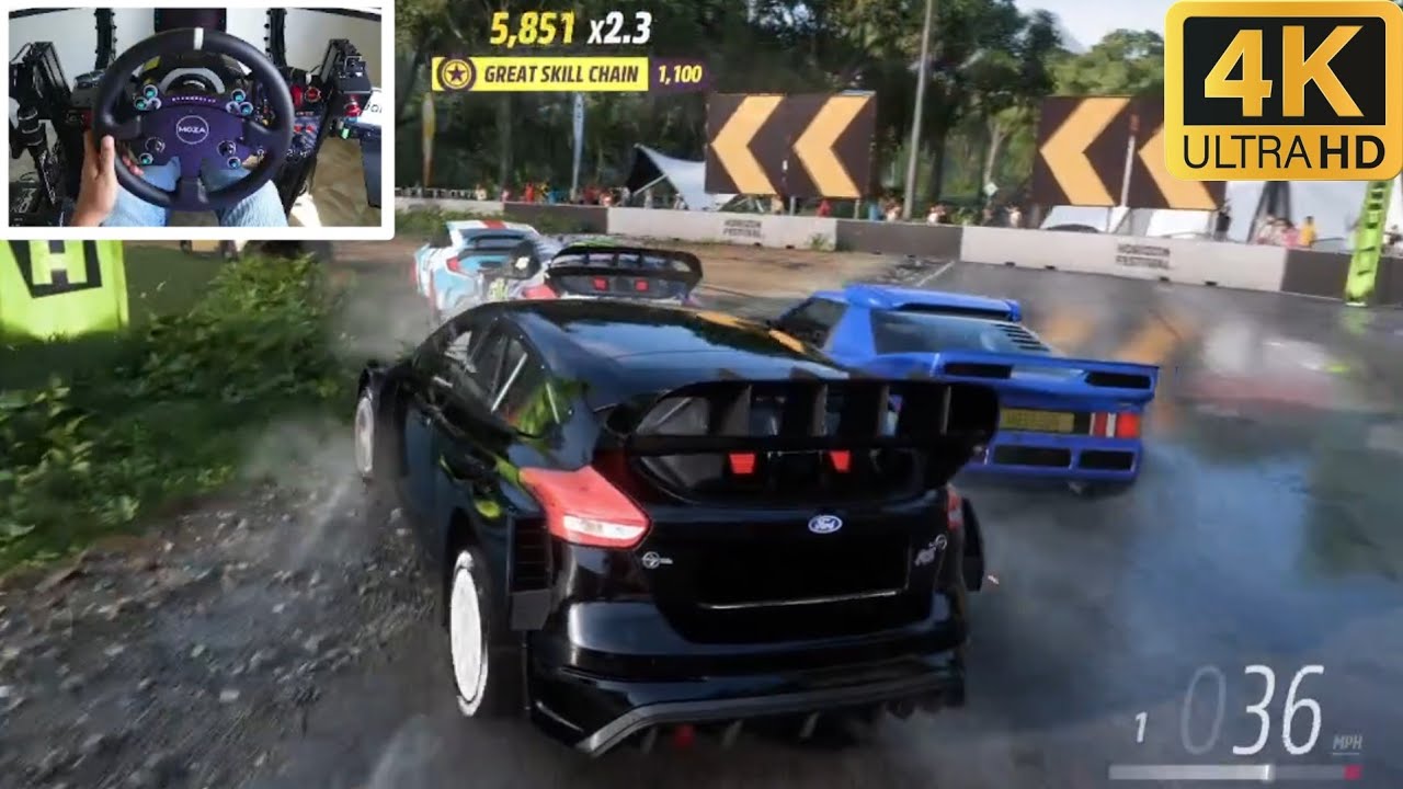 Monster Rally Ford Focus Rs - Moza Steering Wheel Gameplay