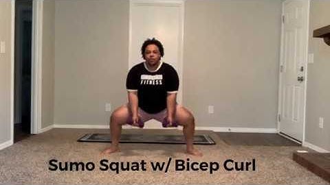 Sumo Squat With Double Bicep Curl