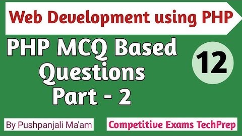 PHP MCQ Based Questions (Part -2) in Hindi