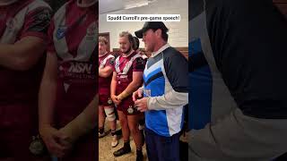 Spudd Carroll gives the Robertson Spuddies RLFC boys a pre-game talk! #rugbyleague #spuddcast
