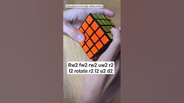 best pattern on 4x4 Rubik