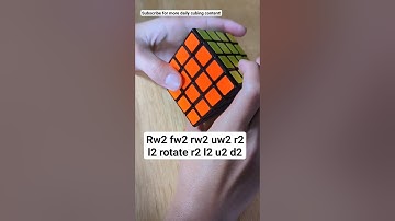 best pattern on 4x4 Rubik