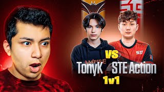 ROLEX REACTS to TonyK vs STE ACTION (1v1) | PUBG MOBILE