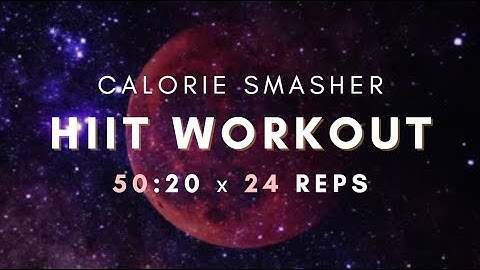 HIIT Workout 50:20 (24 reps) 29 mins Timer with Motivational Music - Advanced Level Calorie Smasher